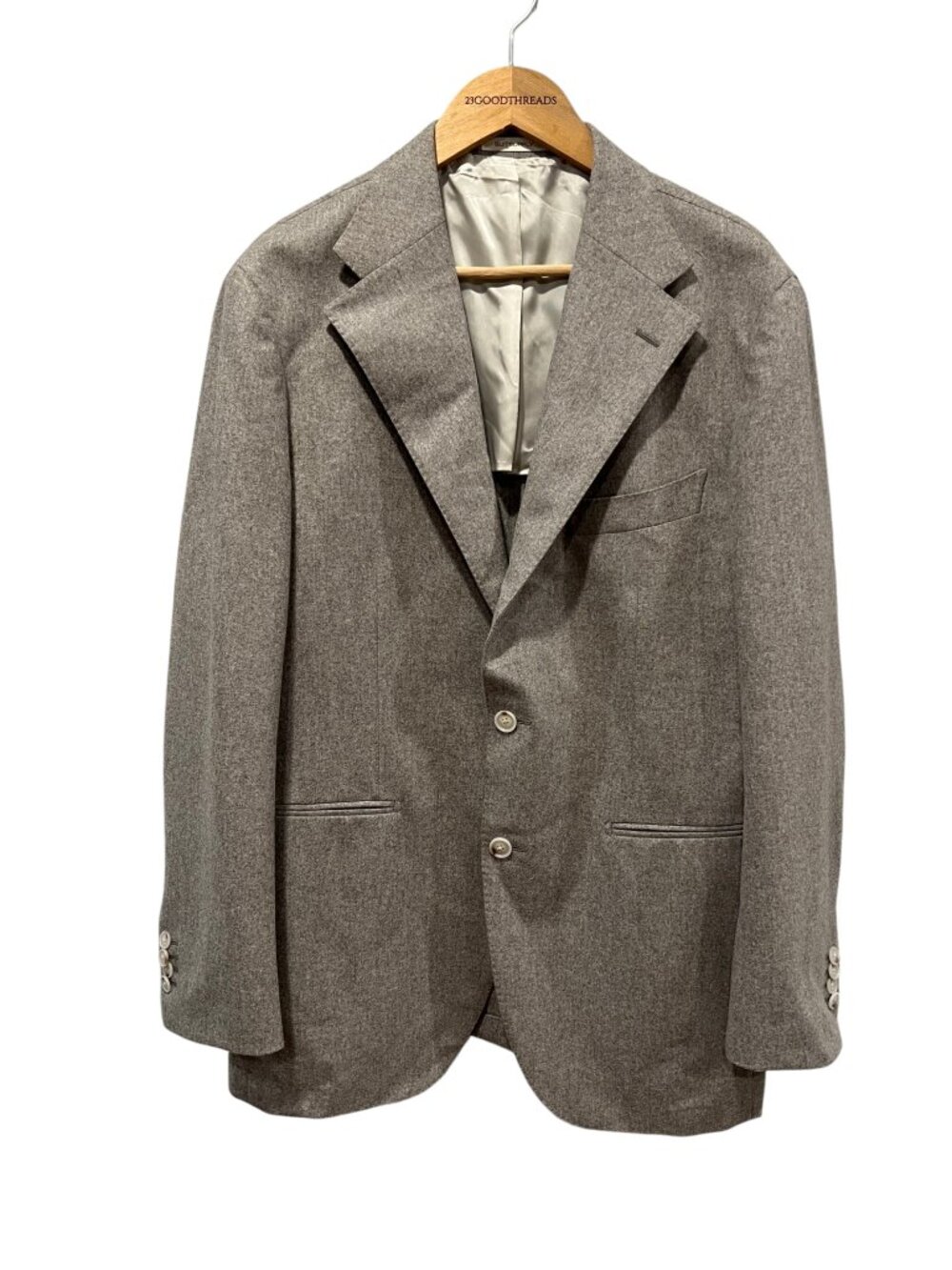 SuitSupply Roma Relaxed Fit Flannel Wool Blazer, Gray, US 42